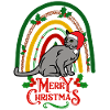 Russian Blue Cat Christmas