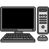 computer keyboard mouse screen