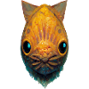 Cat face with fish body