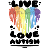 Autism dear heart rainbow