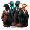 Funny Ducks in Suits