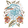 Floral Raven