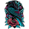Floral Raven
