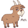 Goat Meh Funny Doodle