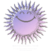 SmileyWorld Smiling Sun In Purple