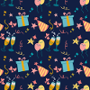 Seamless pattern of party elements