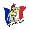 France girl flag design