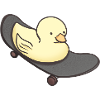 Skateboarding Ducky Vibes