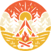 CAMP AND BONFIRE