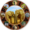 Blue Sky Elephants Africa Circle