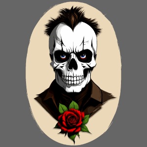 Skull with rose