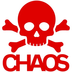 CHAOS Skull Bones Punk Rock (Blood Red)