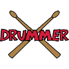 Drummer Crossed Drumsticks