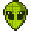 Green Alien Face