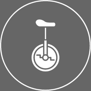 Unicycle Logo White