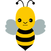 Meh Expression Cartoon Bee/Bumblebee