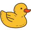 Illustrated Yellow Rubber Ducky