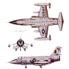 Retro USAF Jet Silhouettes