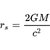 Schwarzschild Radius General Relativity