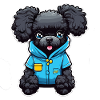 Poodle in Blue Pajamas