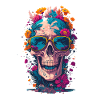 skull flowers