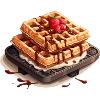 Waffles in the oven
