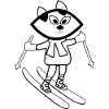 Black fractal cat skiing