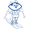 Blue cat skiing