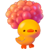 Ducky Flying With Balloons