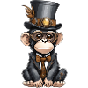 Well-dressed chimpanzee