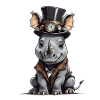 Well-dressed rhinoceros