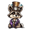 Well-dressed raccoon