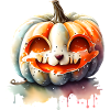 Pumpkin With Cat Face