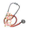 Stethoscope Floral Sticker