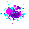 Cat face in paint