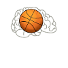 BASKETBALL BRAIN ON X-RAY DESIGN