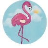 Flamingo In The Blue Sky