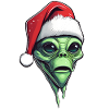 Alien Santa Face