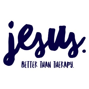 Jesus Better than therapy design 1 in blue