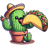 Mexican taco cactus