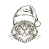 cat in santa hat2