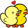 Duckie and Duck Nuzzle