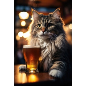 Bright Eyed Beer Cat