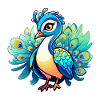 Peacock Bird Illustration