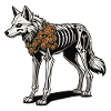 Wolf Skeleton Illustration