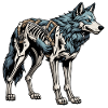 wolf Skeleton Illustration
