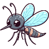 Playful Mosquito Cartoon