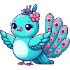 Playful Peacock Cartoon