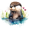 Otter in Water