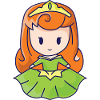Green dressed beautiful girl